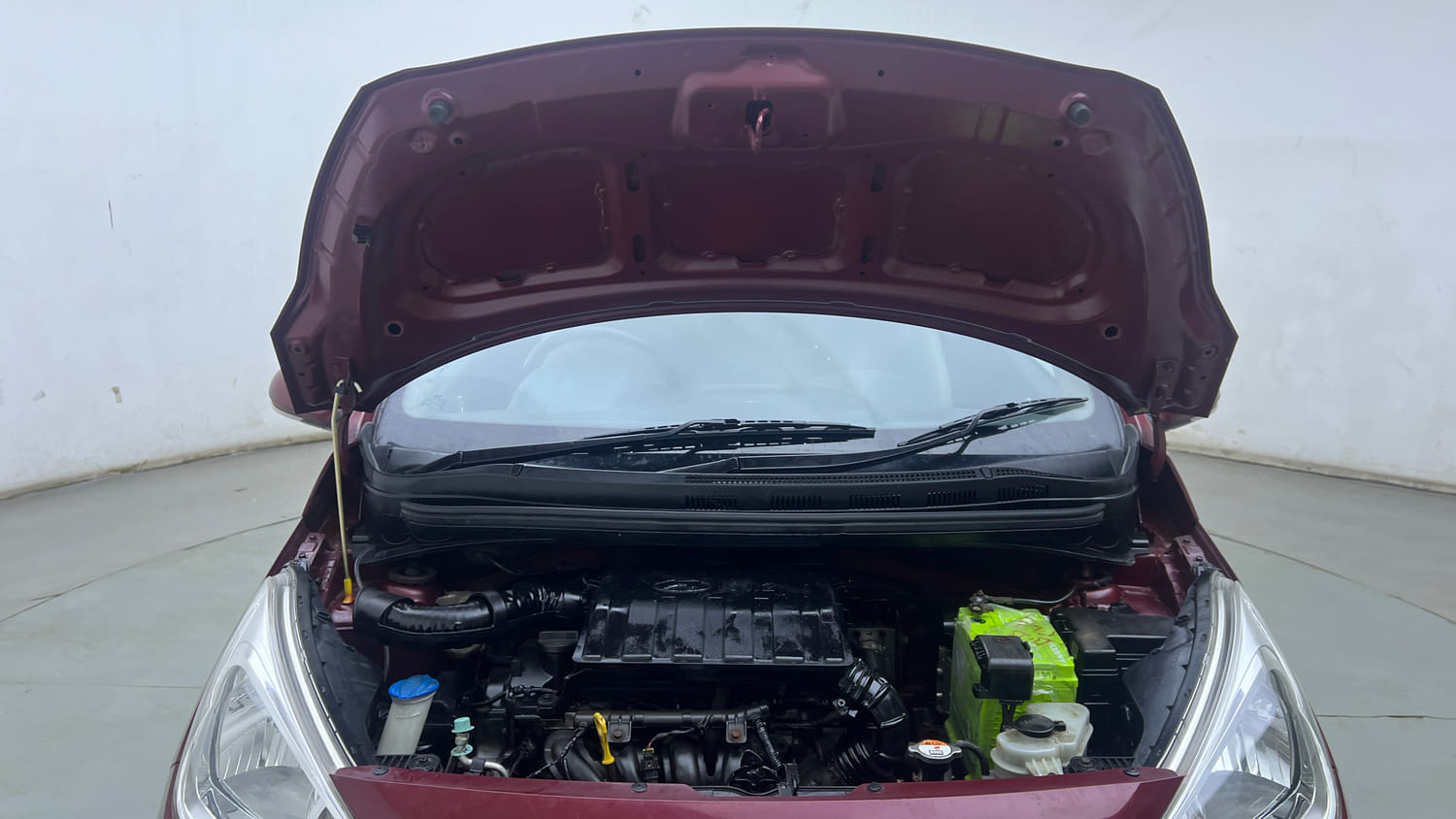 Used 2016 Hyundai Grand i10 Asta 1.2 Kappa VTVT (O) Petrol Manual engine ENGINE & BONNET OPEN FRONT VIEW