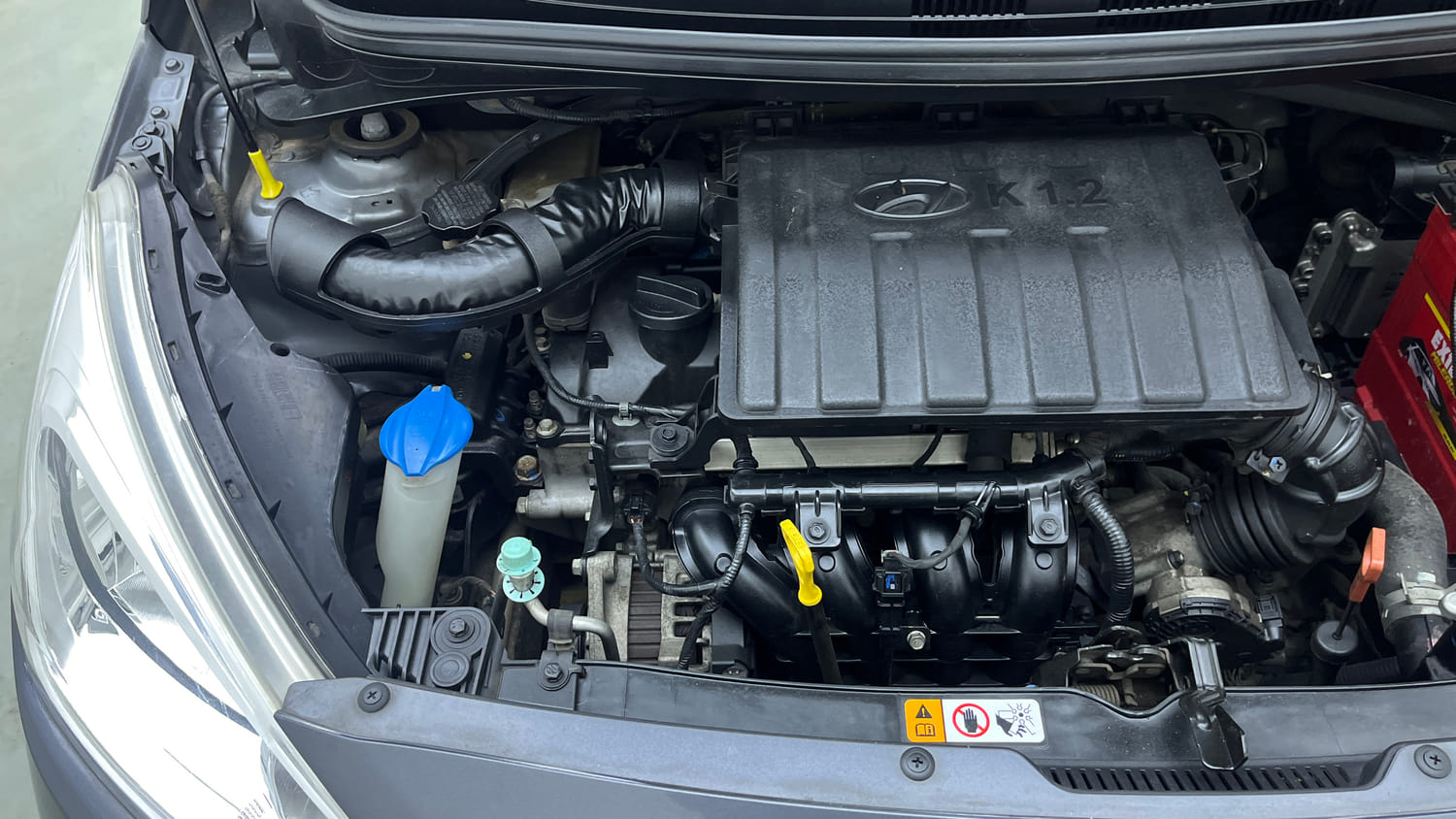 Used 2018 Hyundai Grand i10 Sportz AT 1.2 Kappa VTVT Petrol Automatic engine ENGINE RIGHT SIDE VIEW