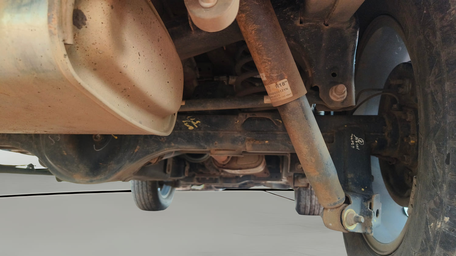 Used 2024 Mahindra Thar LX Hard Top Petrol MT 4WD Petrol Manual extra REAR RIGHT UNDERBODY VIEW