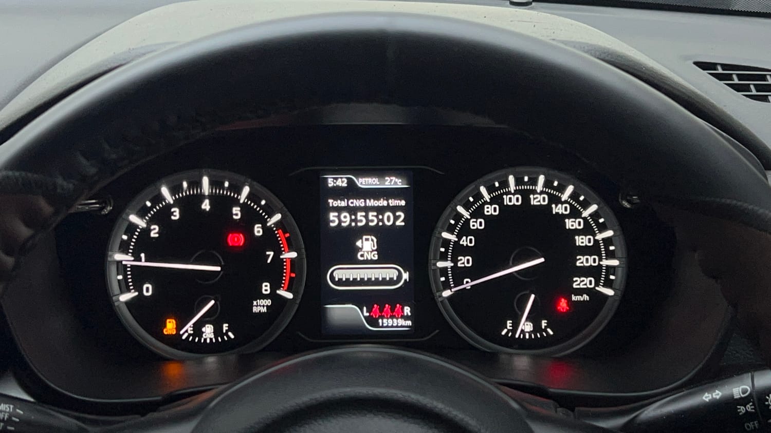 Used 2025 Maruti Suzuki Grand Vitara Delta CNG Cng Manual interior CLUSTERMETER VIEW