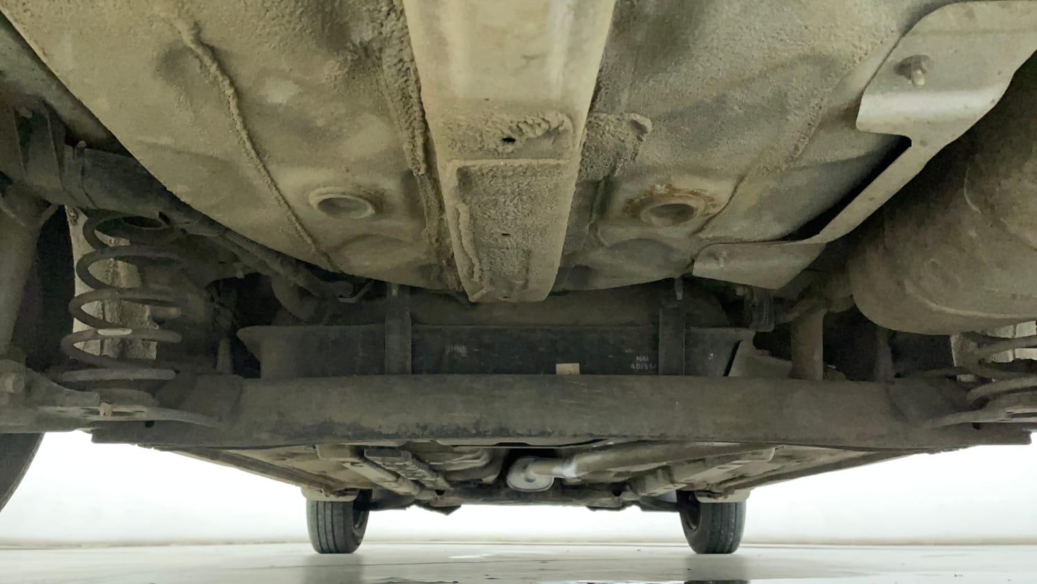 Used 2014 Hyundai Xcent S 1.2 Petrol Manual extra REAR UNDERBODY VIEW (TAKEN FROM REAR)