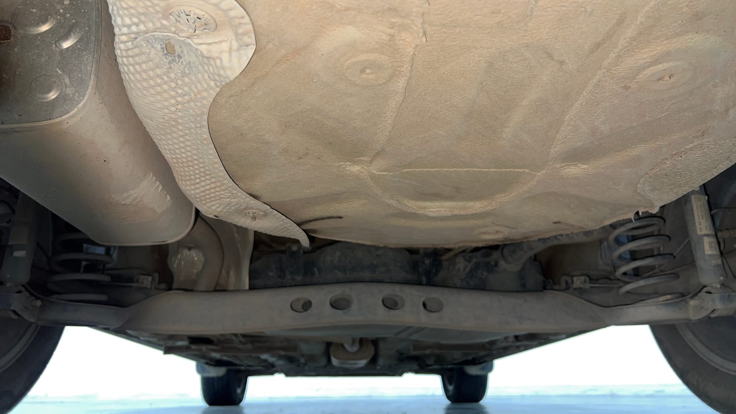 Used 2023 Volkswagen Virtus Highline 1.0 TSI AT Petrol Automatic extra REAR UNDERBODY VIEW (TAKEN FROM REAR)