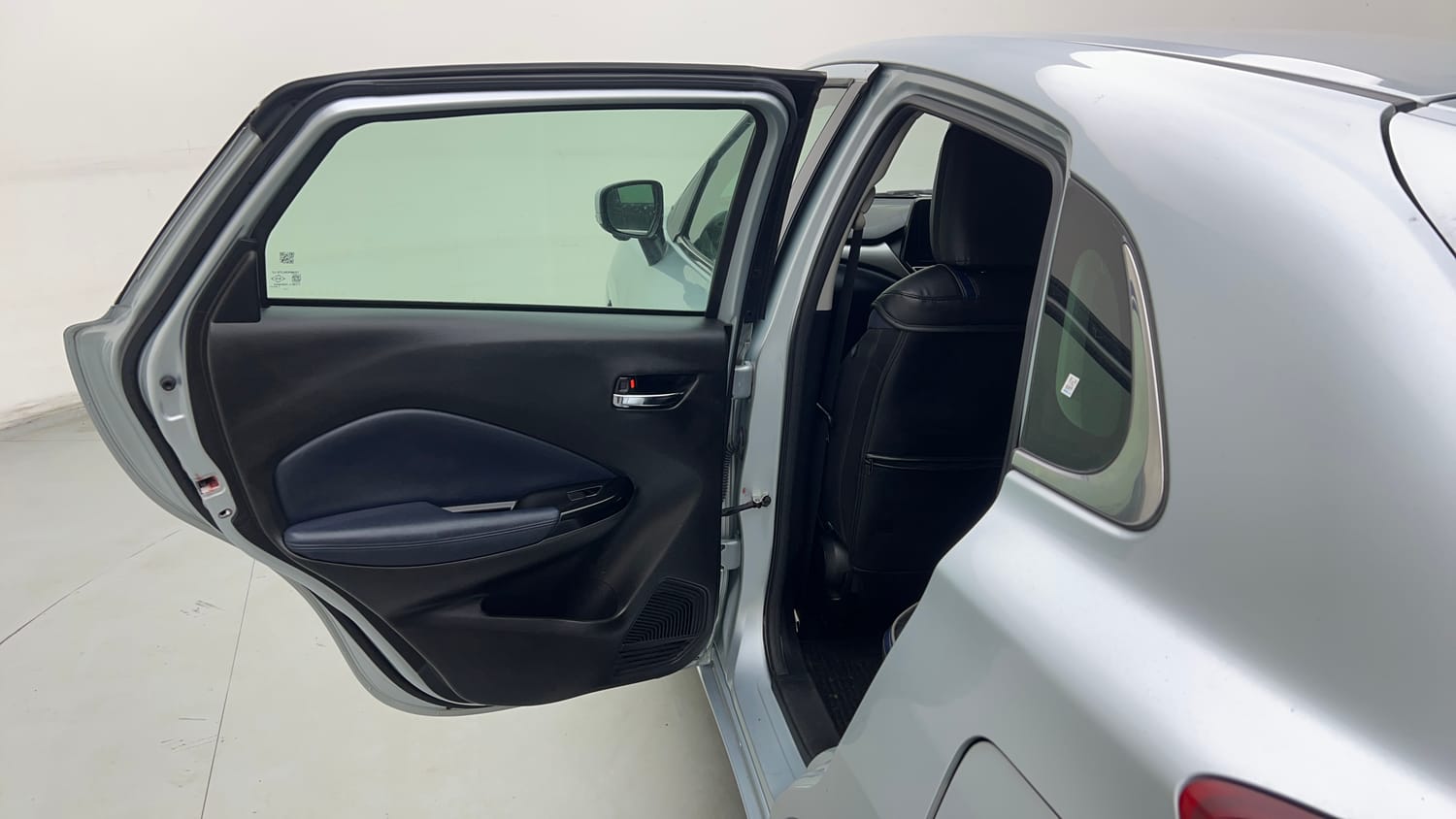 Used 2023 Maruti Suzuki Baleno Alpha AGS Petrol Automatic interior LEFT REAR DOOR OPEN VIEW