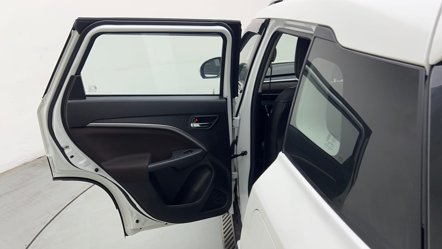 Used 2026 Maruti Suzuki Brezza ZXi AT Petrol Automatic interior LEFT REAR DOOR OPEN VIEW