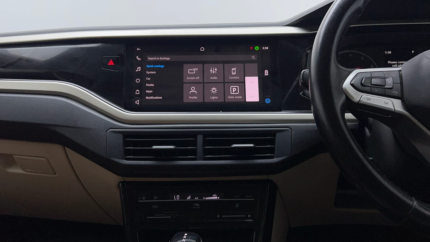 Used 2023 Volkswagen Virtus Highline 1.0 TSI AT Petrol Automatic interior MUSIC SYSTEM & AC CONTROL VIEW