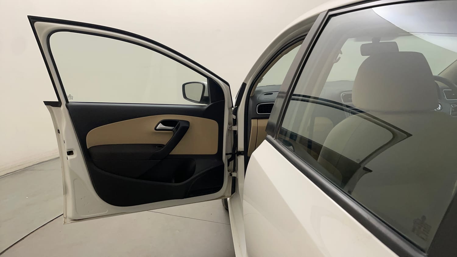 Used 2014 Volkswagen Polo Highline1.5L (D) Diesel Manual interior LEFT FRONT DOOR OPEN VIEW