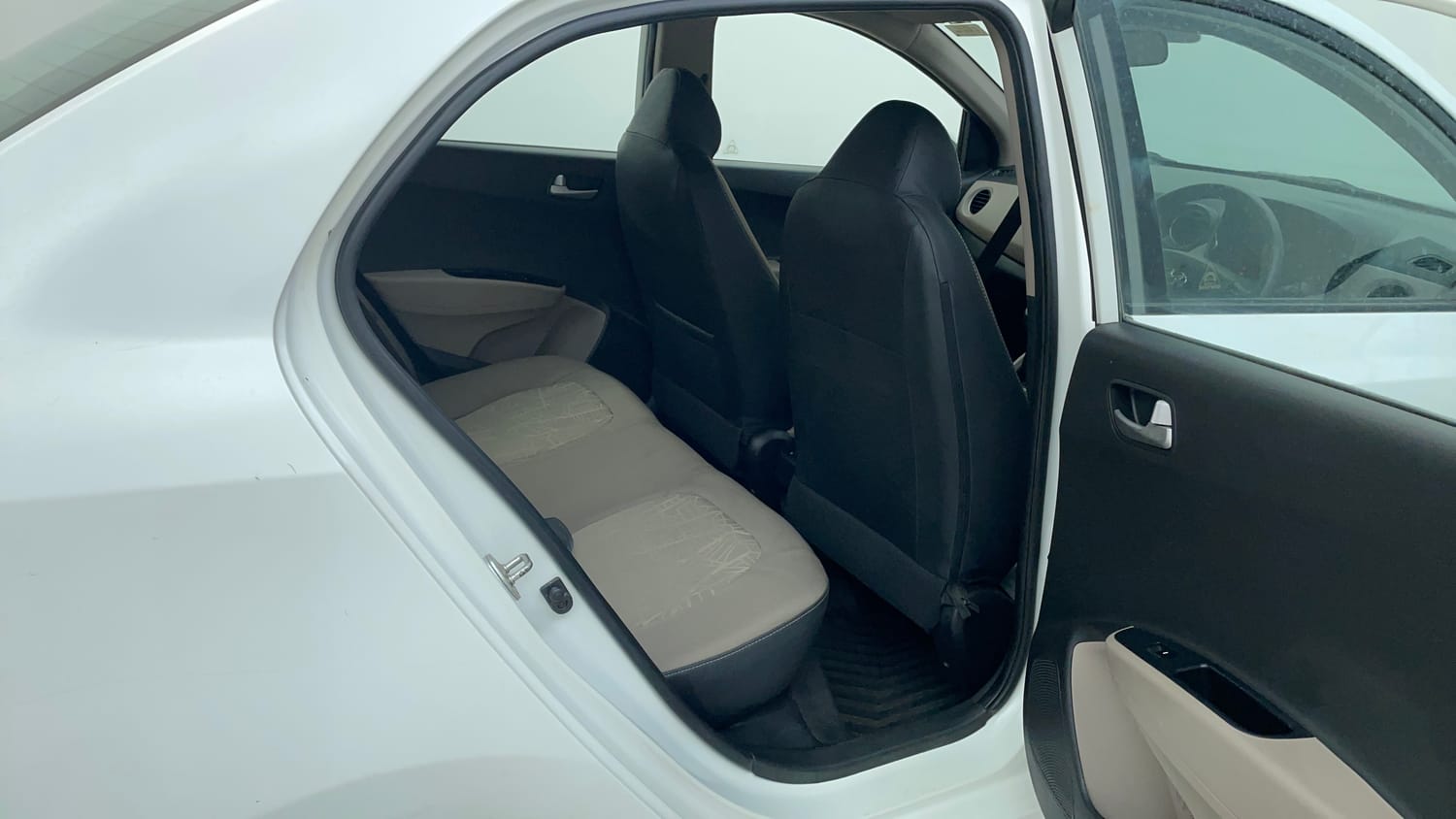 Used 2014 Hyundai Xcent S 1.2 Petrol Manual interior RIGHT SIDE REAR DOOR CABIN VIEW