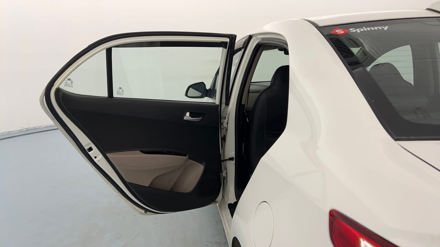 Used 2018 Hyundai Xcent SX Petrol Manual interior LEFT REAR DOOR OPEN VIEW