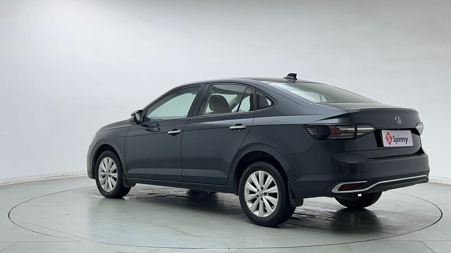 Used 2023 Volkswagen Virtus Highline 1.0 TSI AT Petrol Automatic exterior LEFT REAR CORNER VIEW