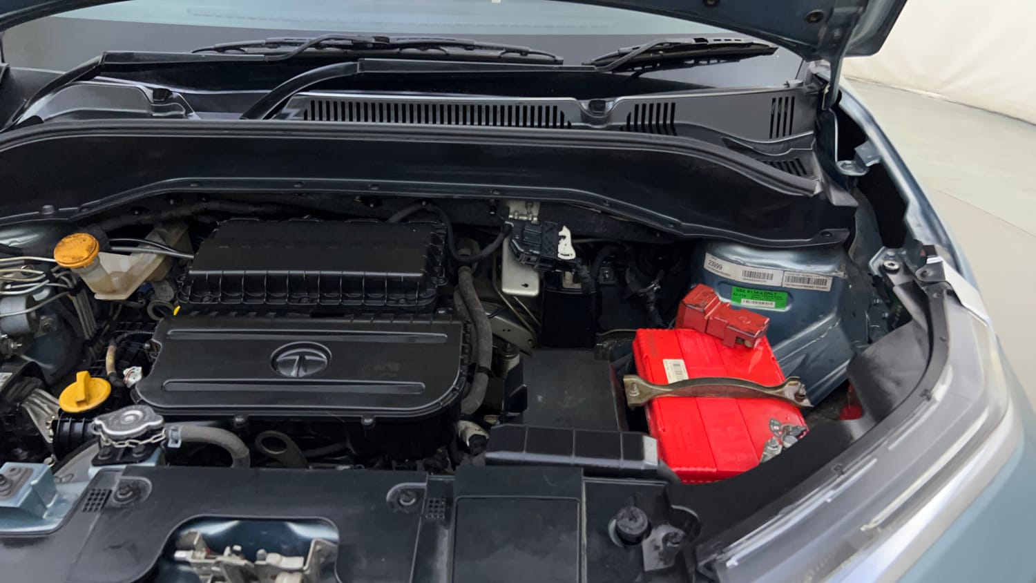 Used 2022 Tata Punch Creative MT Petrol Manual engine ENGINE LEFT SIDE HINGE & APRON VIEW