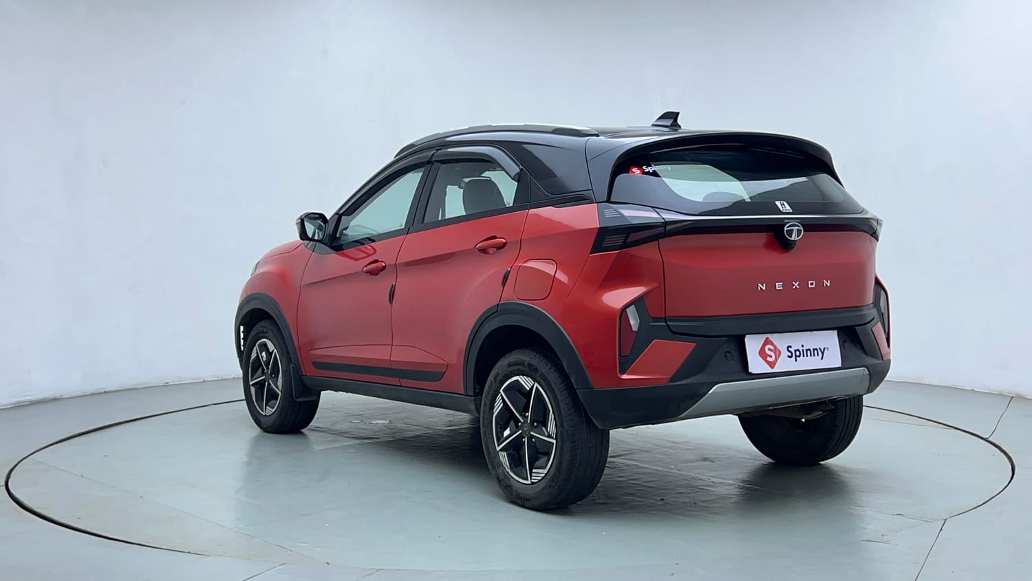 Used 2023 Tata Nexon Fearless 1.2 Revotron Petrol 7DCA DT Petrol Automatic exterior LEFT REAR CORNER VIEW