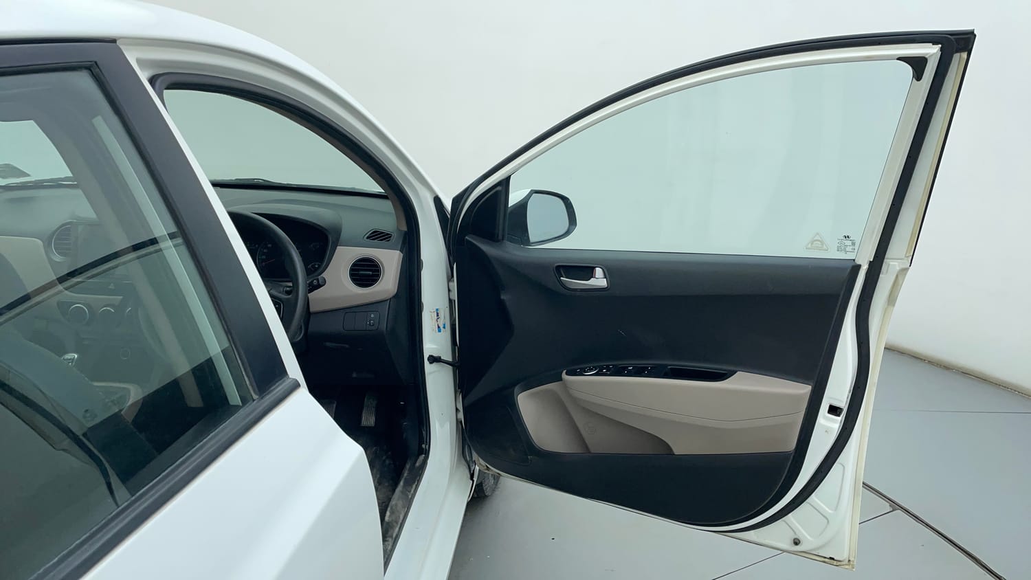 Used 2014 Hyundai Xcent S 1.2 Petrol Manual interior RIGHT FRONT DOOR OPEN VIEW