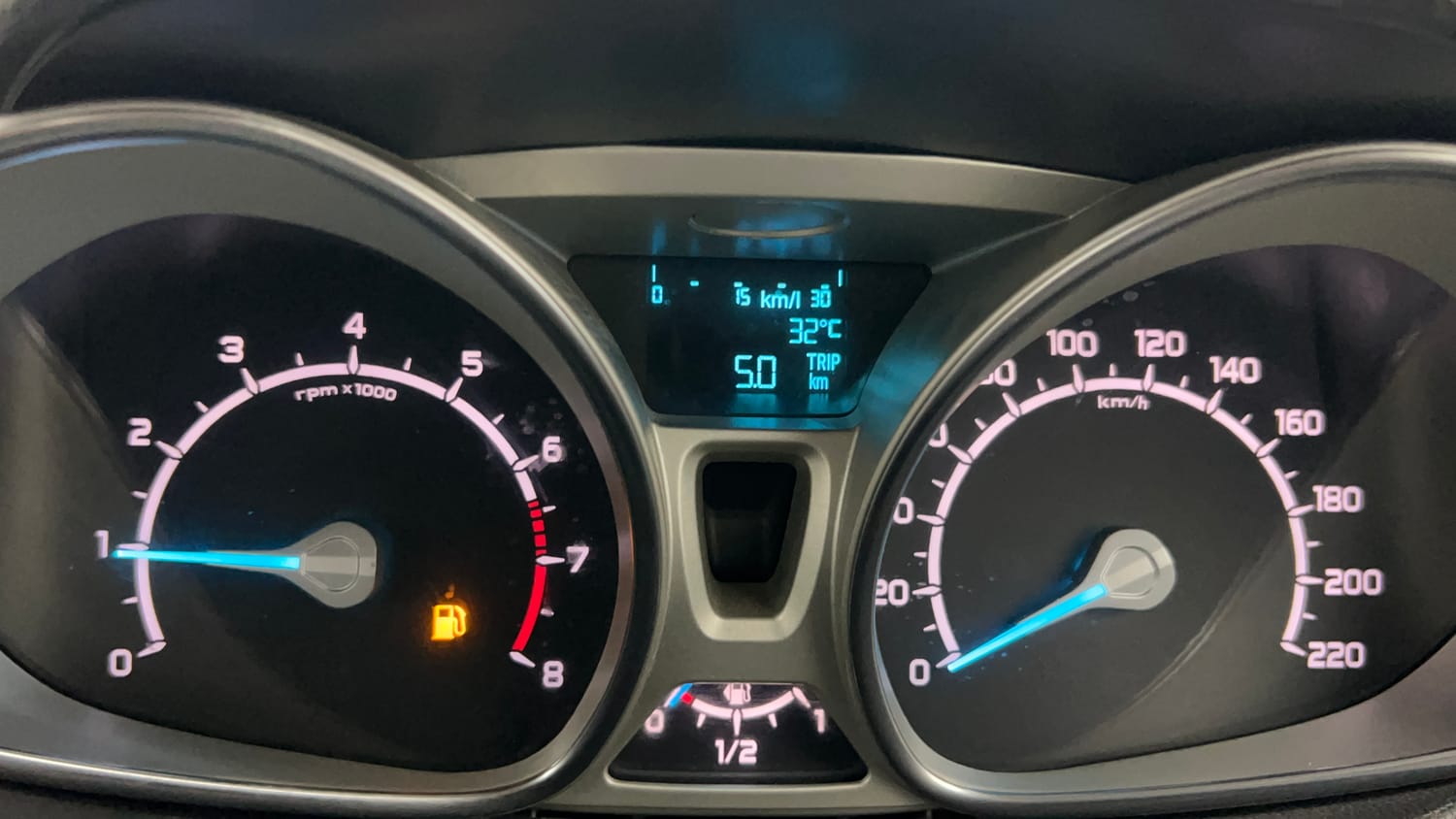 Used 2016 Ford EcoSport Titanium+ 1.0L EcoBoost Petrol Manual interior CLUSTERMETER VIEW