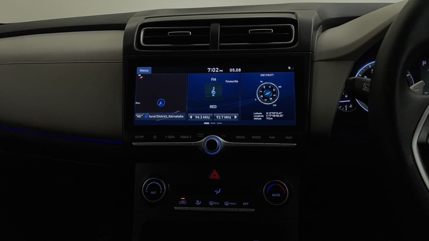 Used 2023 Hyundai Creta SX 1.5 Petrol IVT Petrol Automatic interior MUSIC SYSTEM & AC CONTROL VIEW