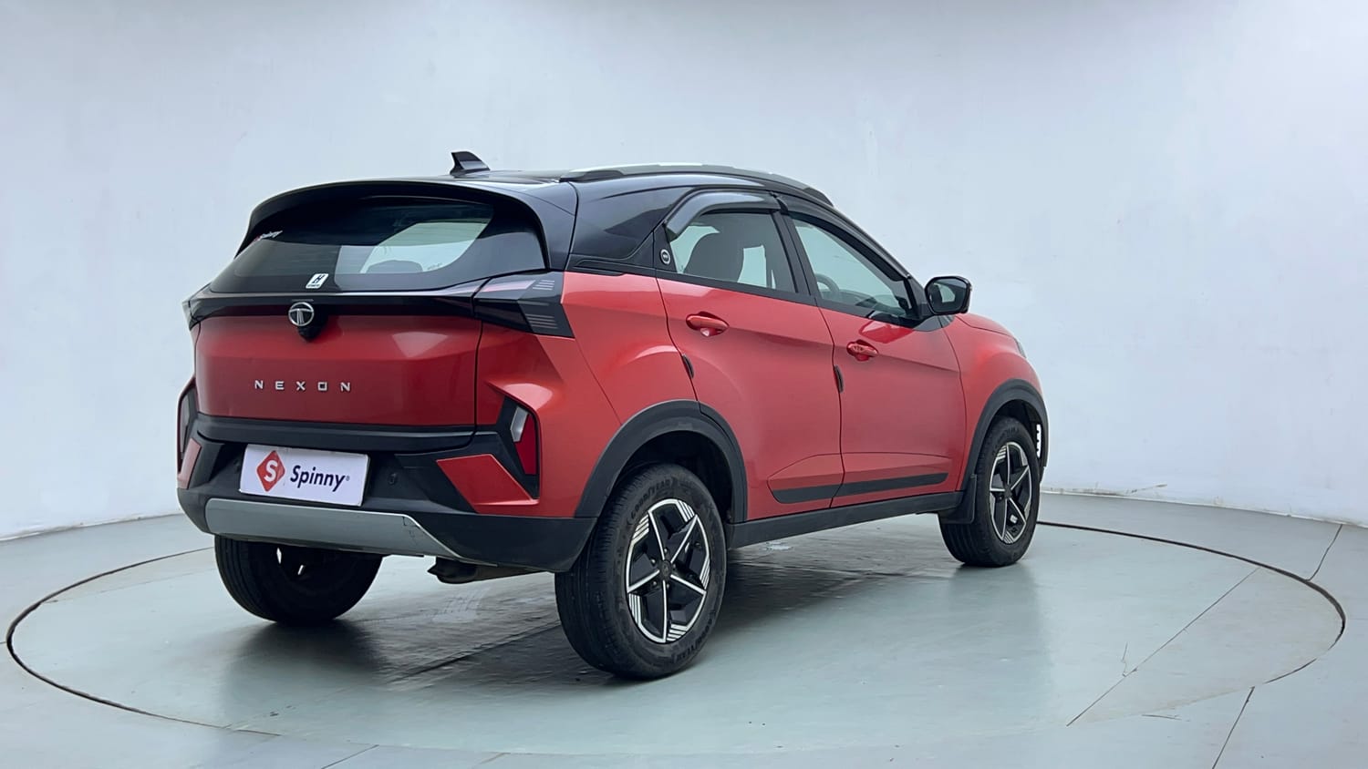 Used 2023 Tata Nexon Fearless 1.2 Revotron Petrol 7DCA DT Petrol Automatic exterior RIGHT REAR CORNER VIEW