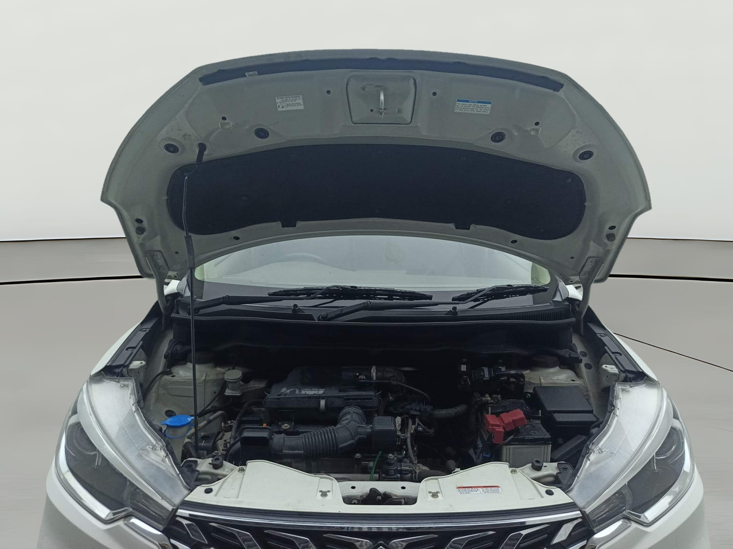 Used 2024 Maruti Suzuki Ertiga VXi AT Petrol Automatic engine ENGINE & BONNET OPEN FRONT VIEW