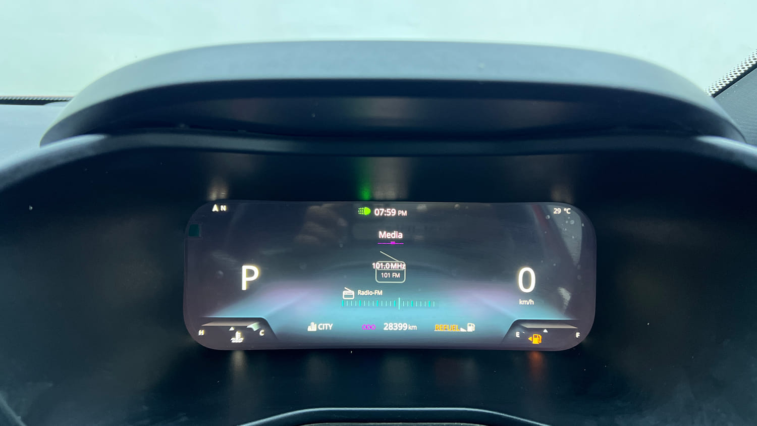 Used 2023 Tata Nexon Fearless 1.2 Revotron Petrol 7DCA DT Petrol Automatic interior CLUSTERMETER VIEW