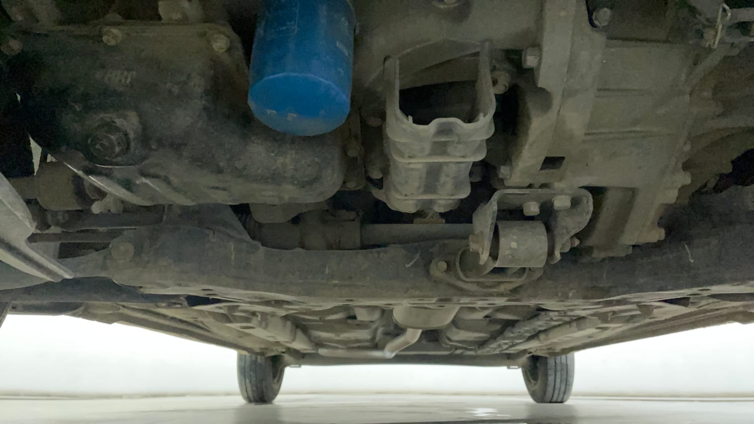 Used 2014 Hyundai Xcent S 1.2 Petrol Manual extra FRONT LEFT UNDERBODY VIEW