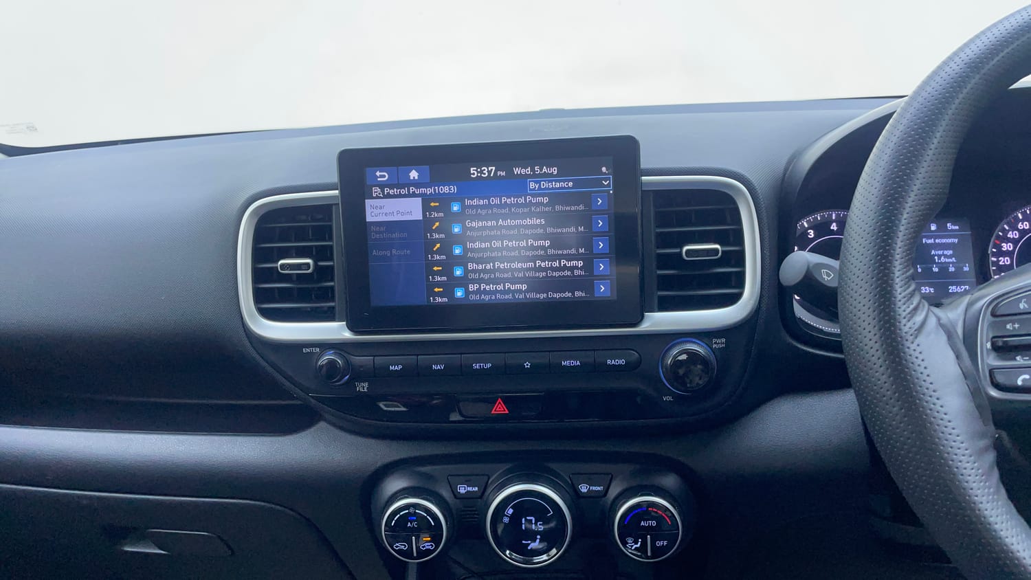 Used 2019 Hyundai Venue SX Plus 1.0 Turbo DCT Petrol Automatic interior MUSIC SYSTEM & AC CONTROL VIEW
