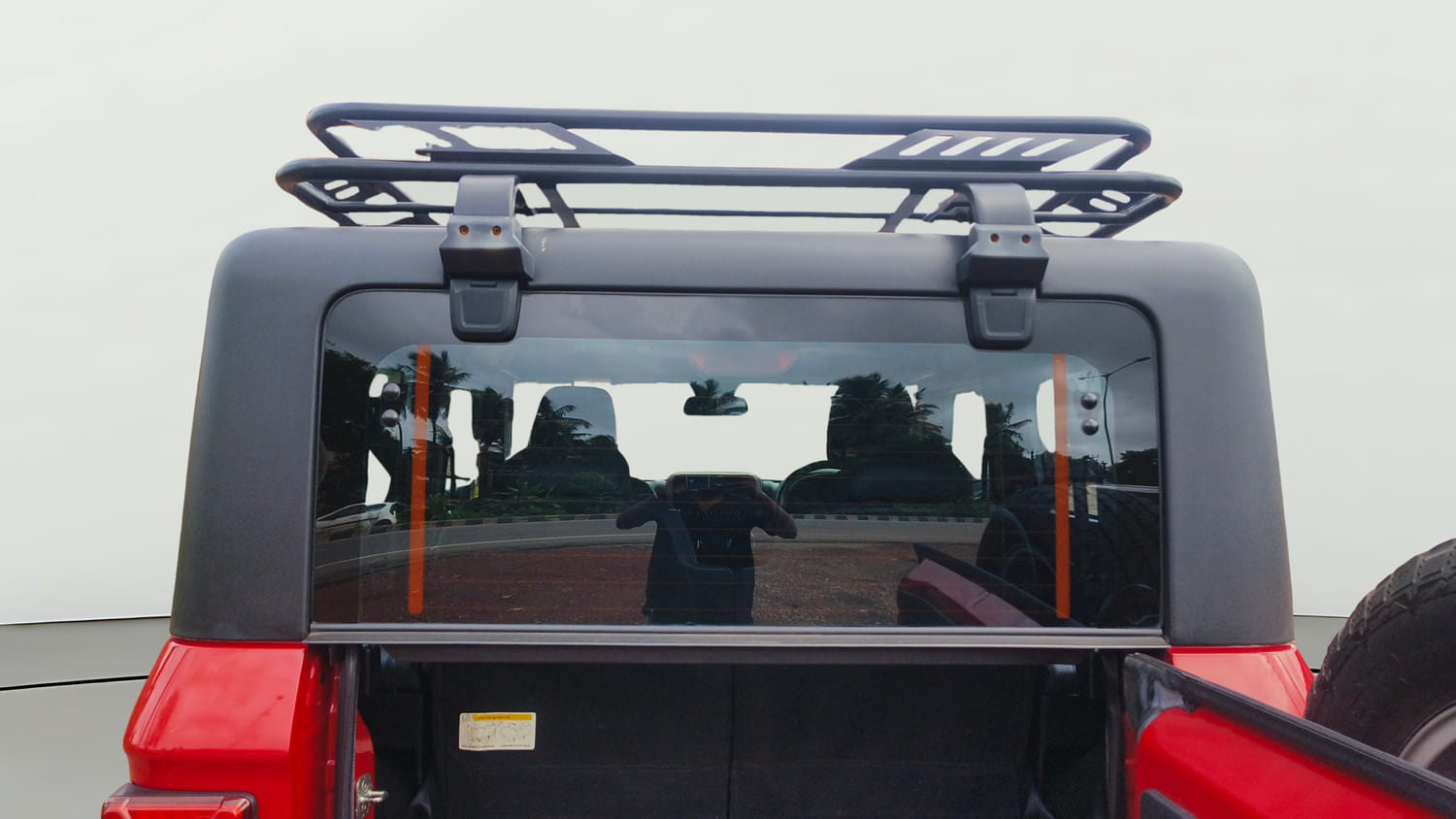 Used 2024 Mahindra Thar LX Hard Top Petrol MT 4WD Petrol Manual exterior BACK WINDSHIELD VIEW