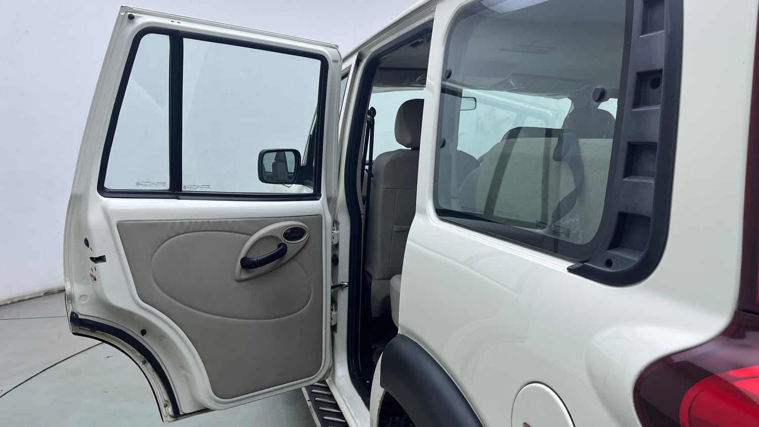 Used 2024 Mahindra Scorpio S3 Plus Diesel Manual interior LEFT REAR DOOR OPEN VIEW