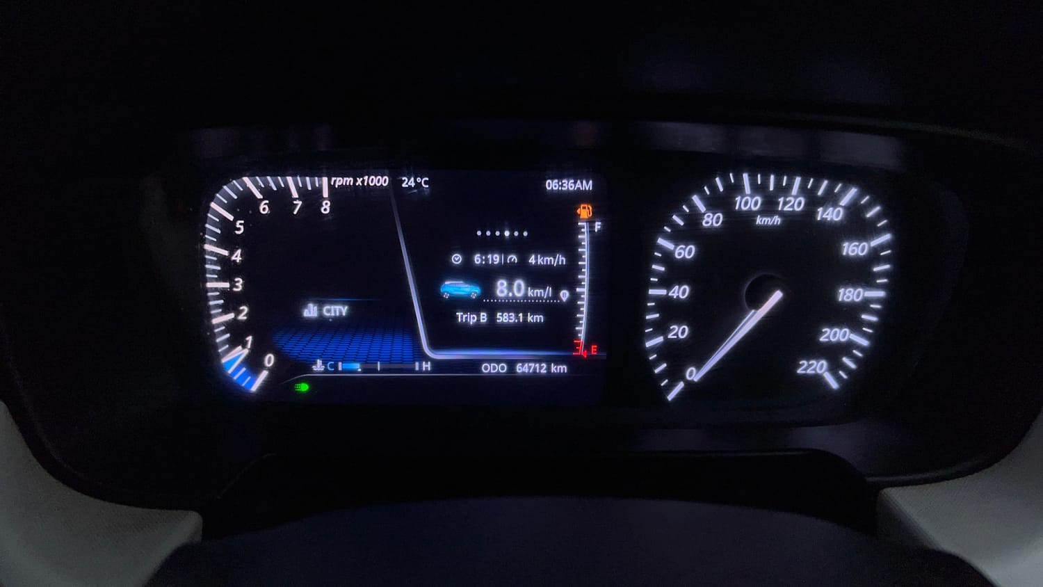 Used 2022 Tata Punch Creative MT Petrol Manual interior CLUSTERMETER VIEW