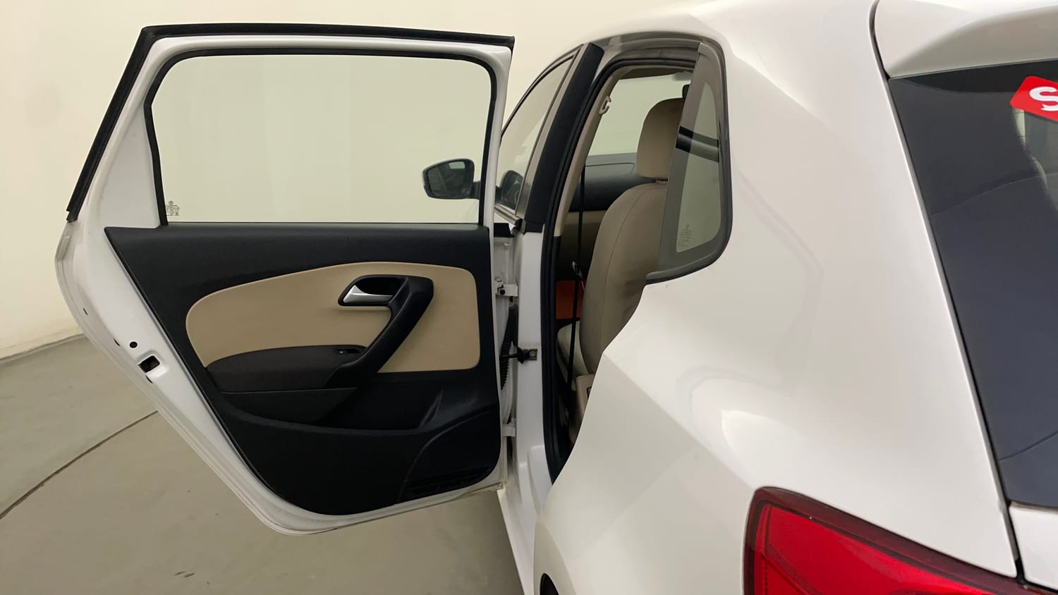 Used 2014 Volkswagen Polo Highline1.5L (D) Diesel Manual interior LEFT REAR DOOR OPEN VIEW