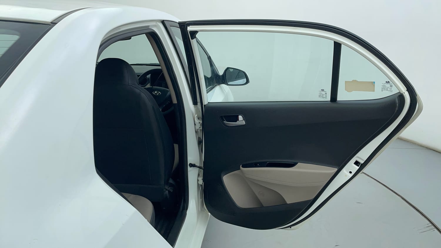 Used 2014 Hyundai Xcent S 1.2 Petrol Manual interior RIGHT REAR DOOR OPEN VIEW