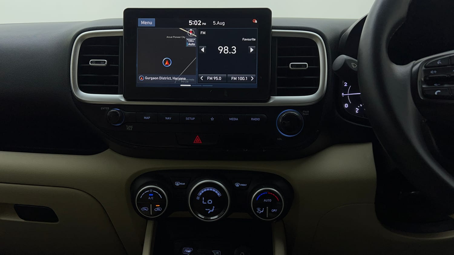 Used 2020 Hyundai Venue SX Plus 1.0 Turbo DCT Petrol Automatic interior MUSIC SYSTEM & AC CONTROL VIEW