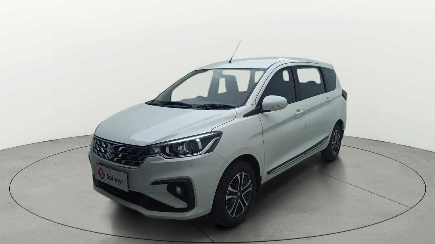 Used 2024 Maruti Suzuki Ertiga VXi AT Petrol Automatic exterior LEFT FRONT CORNER VIEW