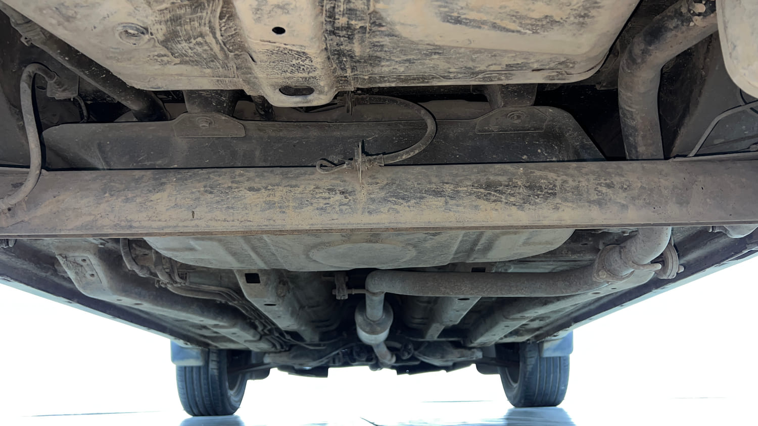 Used 2023 Tata Nexon Fearless 1.2 Revotron Petrol 7DCA DT Petrol Automatic extra REAR UNDERBODY VIEW (TAKEN FROM REAR)