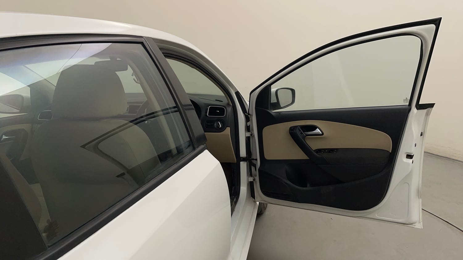 Used 2014 Volkswagen Polo Highline1.5L (D) Diesel Manual interior RIGHT FRONT DOOR OPEN VIEW