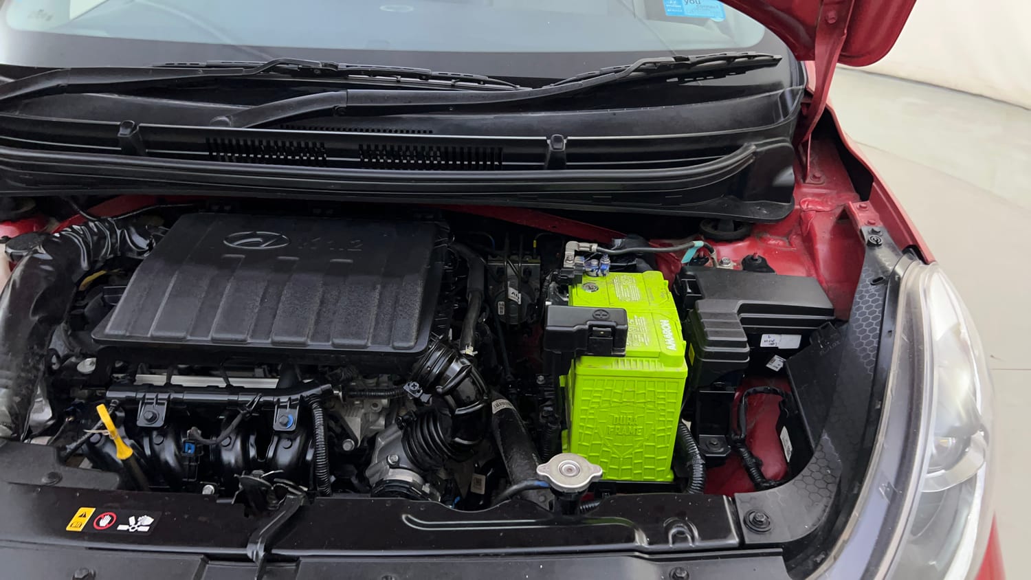 Used 2023 Hyundai Grand i10 Nios Asta 1.2 Kappa VTVT Petrol Manual engine ENGINE LEFT SIDE HINGE & APRON VIEW