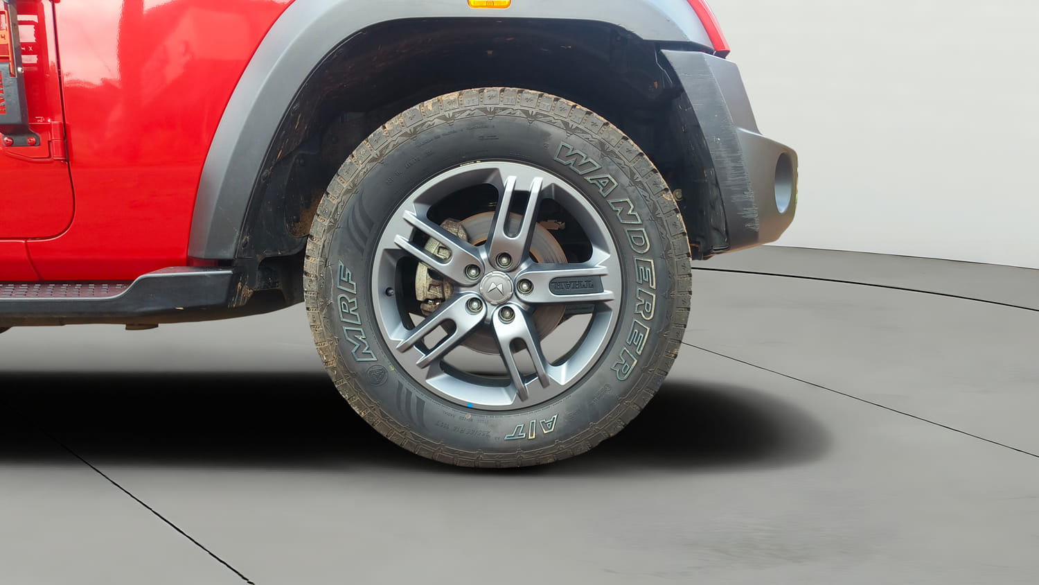 Used 2024 Mahindra Thar LX Hard Top Petrol MT 4WD Petrol Manual tyres RIGHT FRONT TYRE RIM VIEW