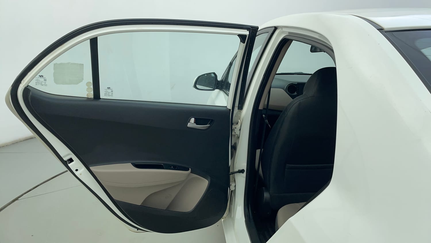 Used 2014 Hyundai Xcent S 1.2 Petrol Manual interior LEFT REAR DOOR OPEN VIEW