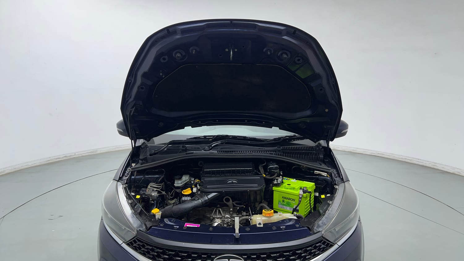 Used 2021 Tata Tigor XZ Petrol Manual engine ENGINE & BONNET OPEN FRONT VIEW