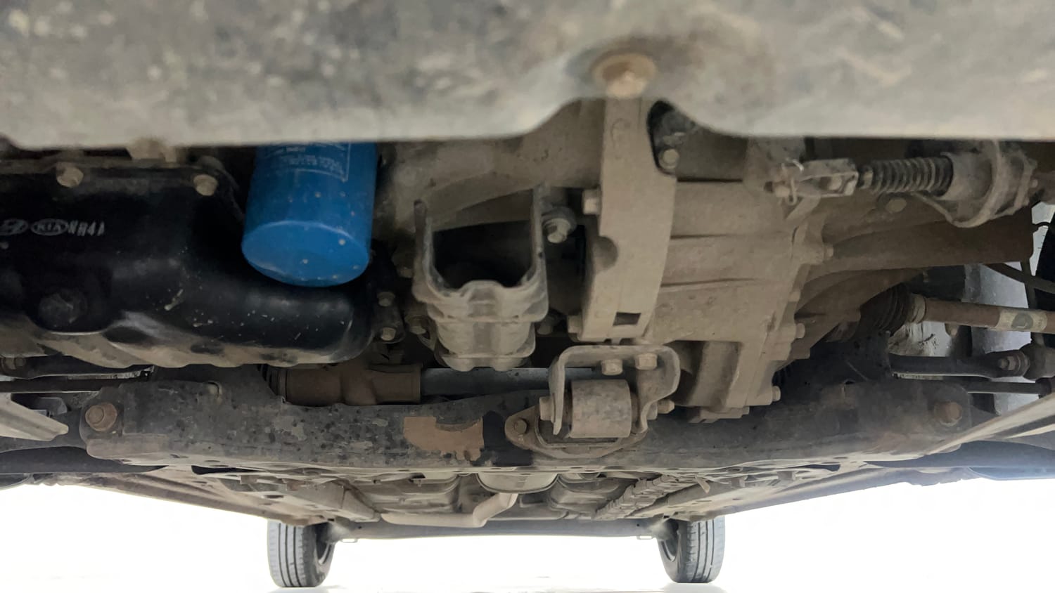 Used 2018 Hyundai Grand i10 Magna 1.2 Kappa VTVT Petrol Manual extra FRONT LEFT UNDERBODY VIEW