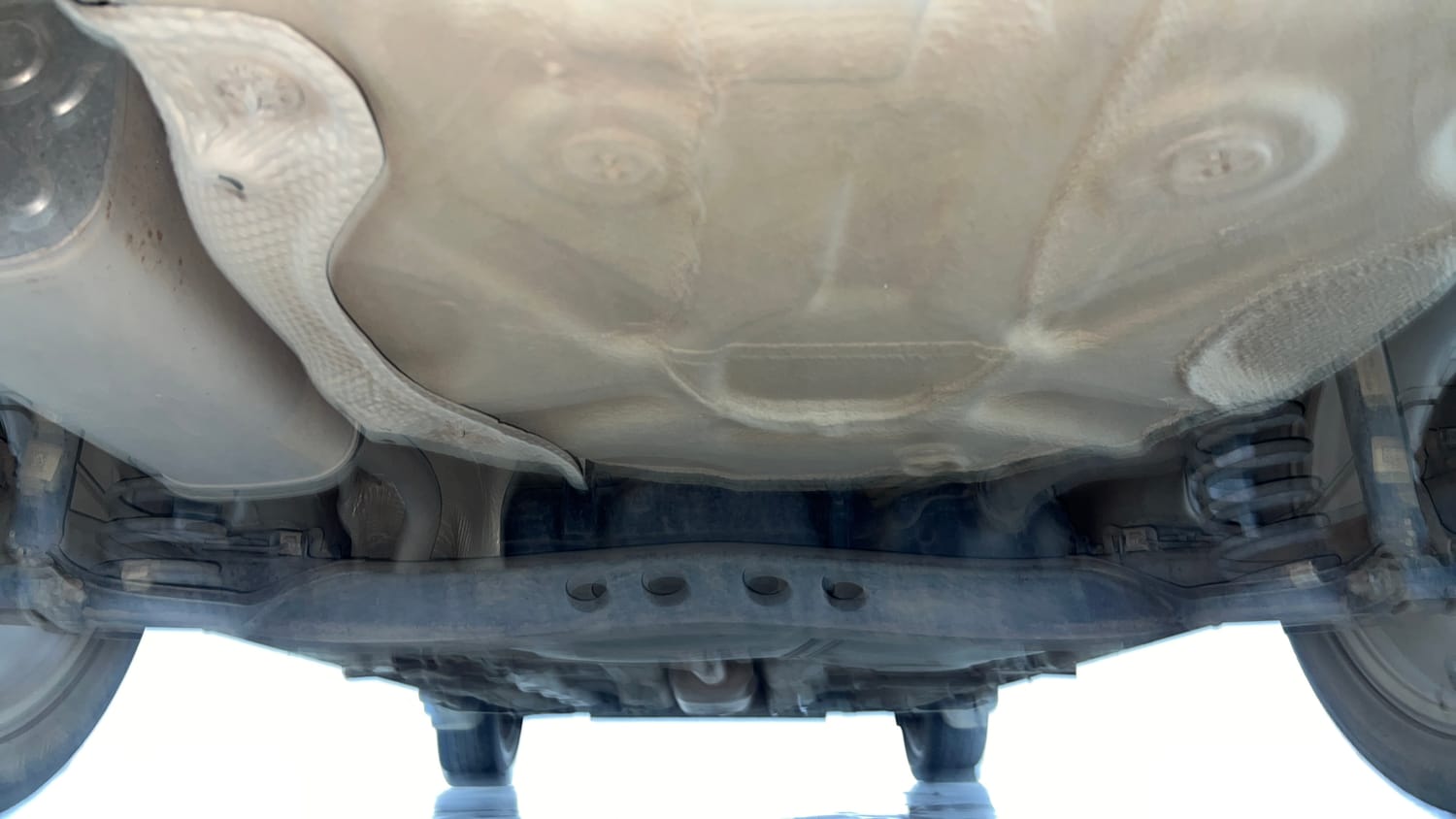 Used 2022 Skoda Slavia Ambition 1.0L TSI MT Petrol Manual extra REAR UNDERBODY VIEW (TAKEN FROM REAR)