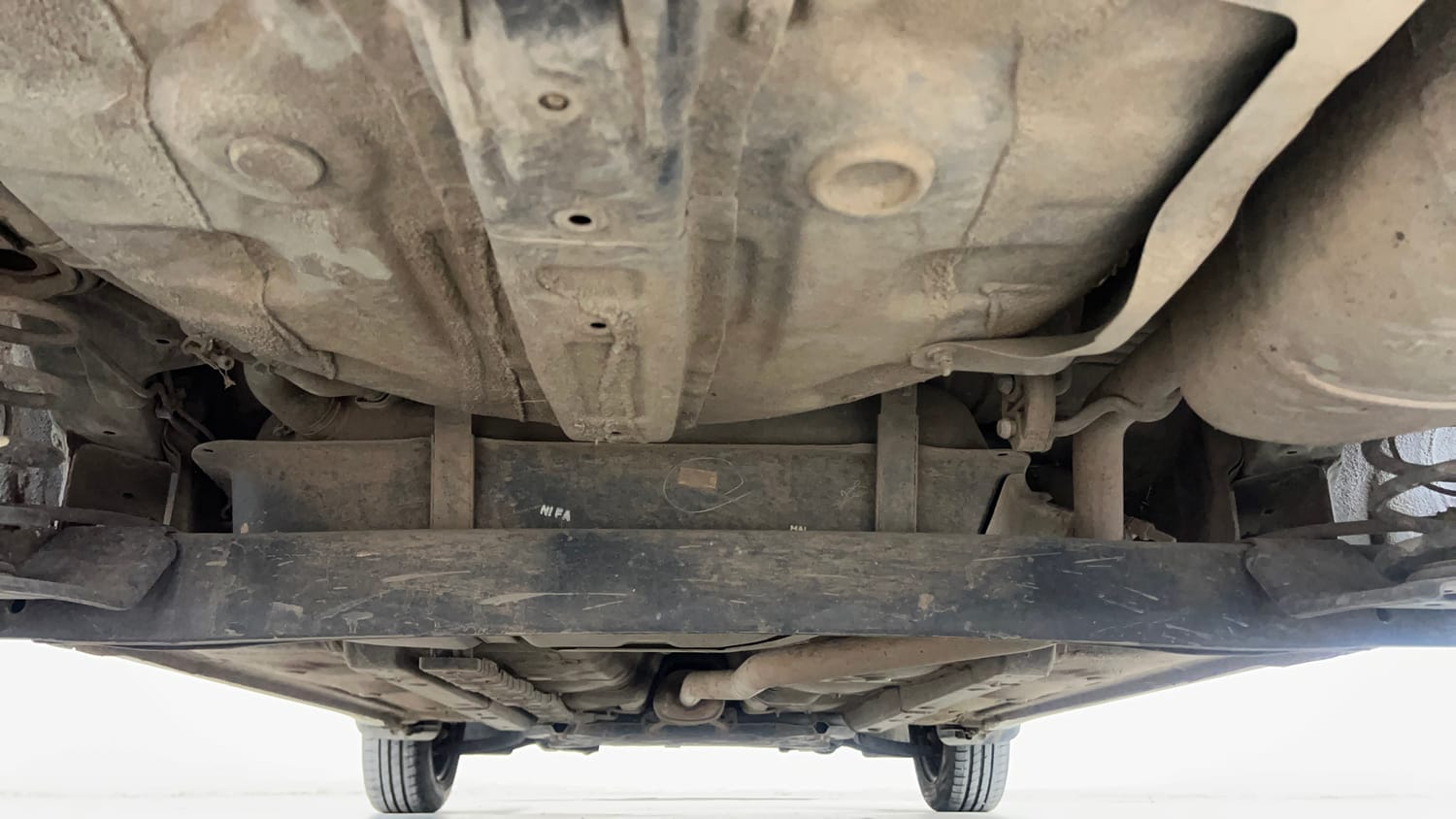 Used 2018 Hyundai Grand i10 Magna 1.2 Kappa VTVT Petrol Manual extra REAR UNDERBODY VIEW (TAKEN FROM REAR)
