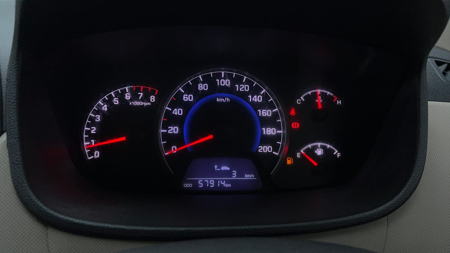 Used 2015 Hyundai Grand i10 Era 1.2 Kappa VTVT Petrol Manual interior CLUSTERMETER VIEW
