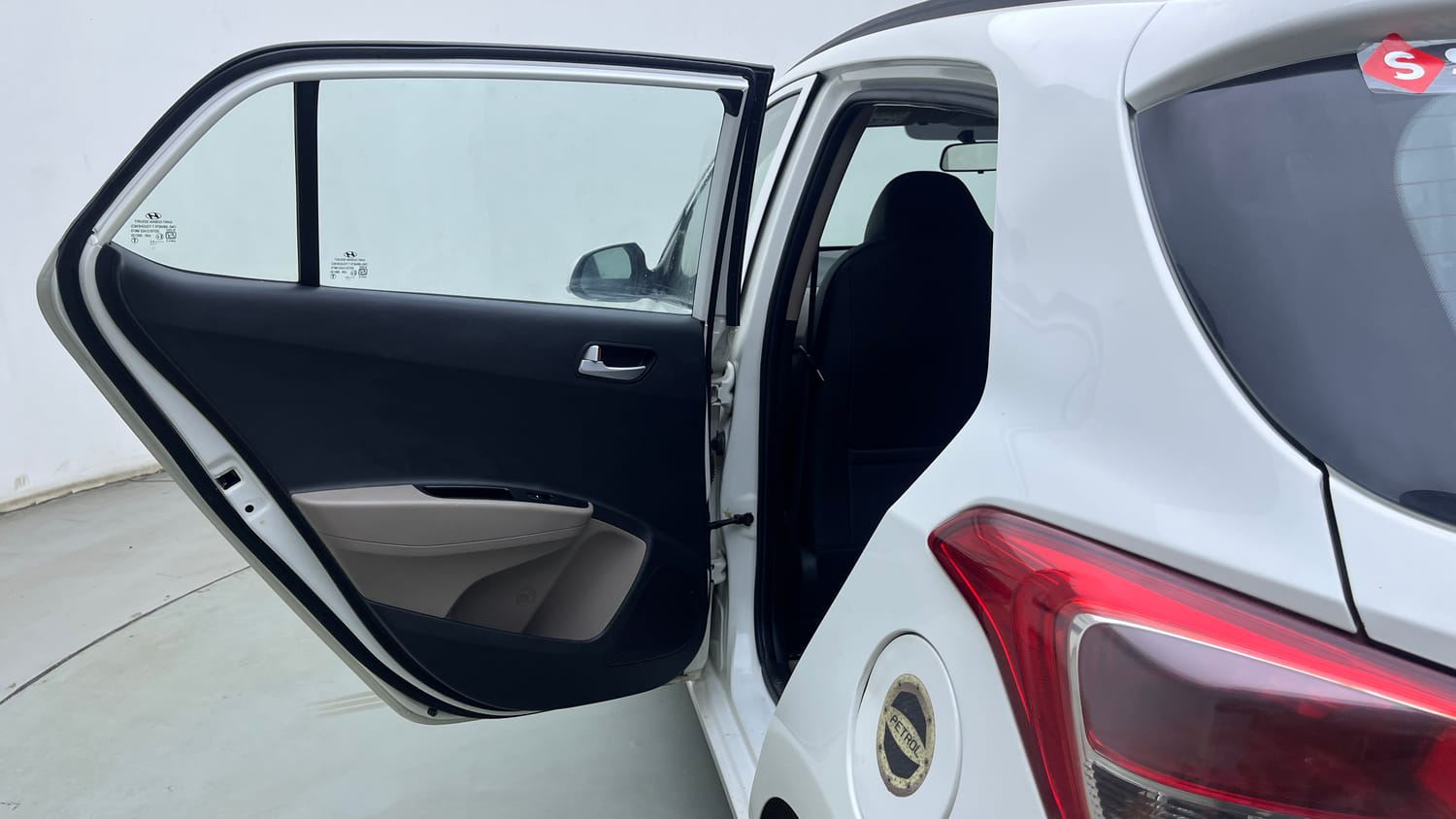 Used 2017 Hyundai Grand i10 Sportz (O) AT 1.2 Kappa VTVT Petrol Automatic interior LEFT REAR DOOR OPEN VIEW