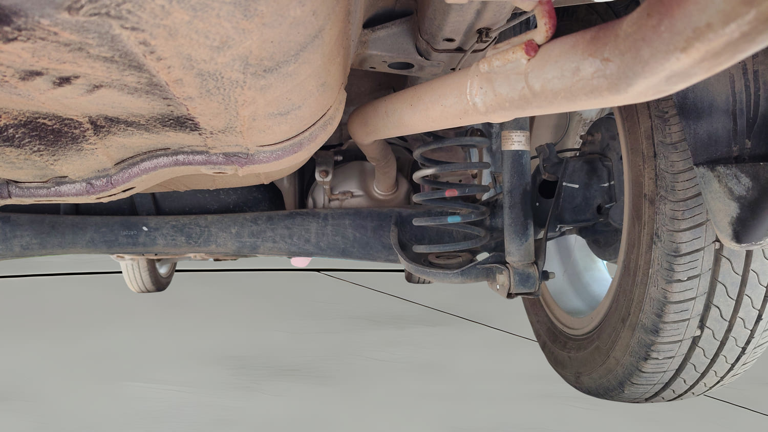 Used 2020 Honda Amaze 1.2 V MT Petrol Petrol Manual extra REAR RIGHT UNDERBODY VIEW