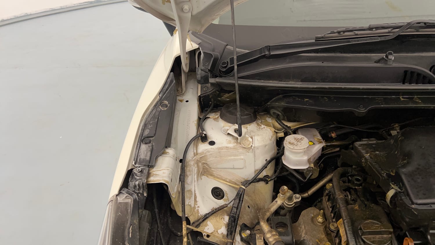 Used 2023 Maruti Suzuki Baleno Zeta MT Petrol Manual engine ENGINE RIGHT SIDE HINGE & APRON VIEW