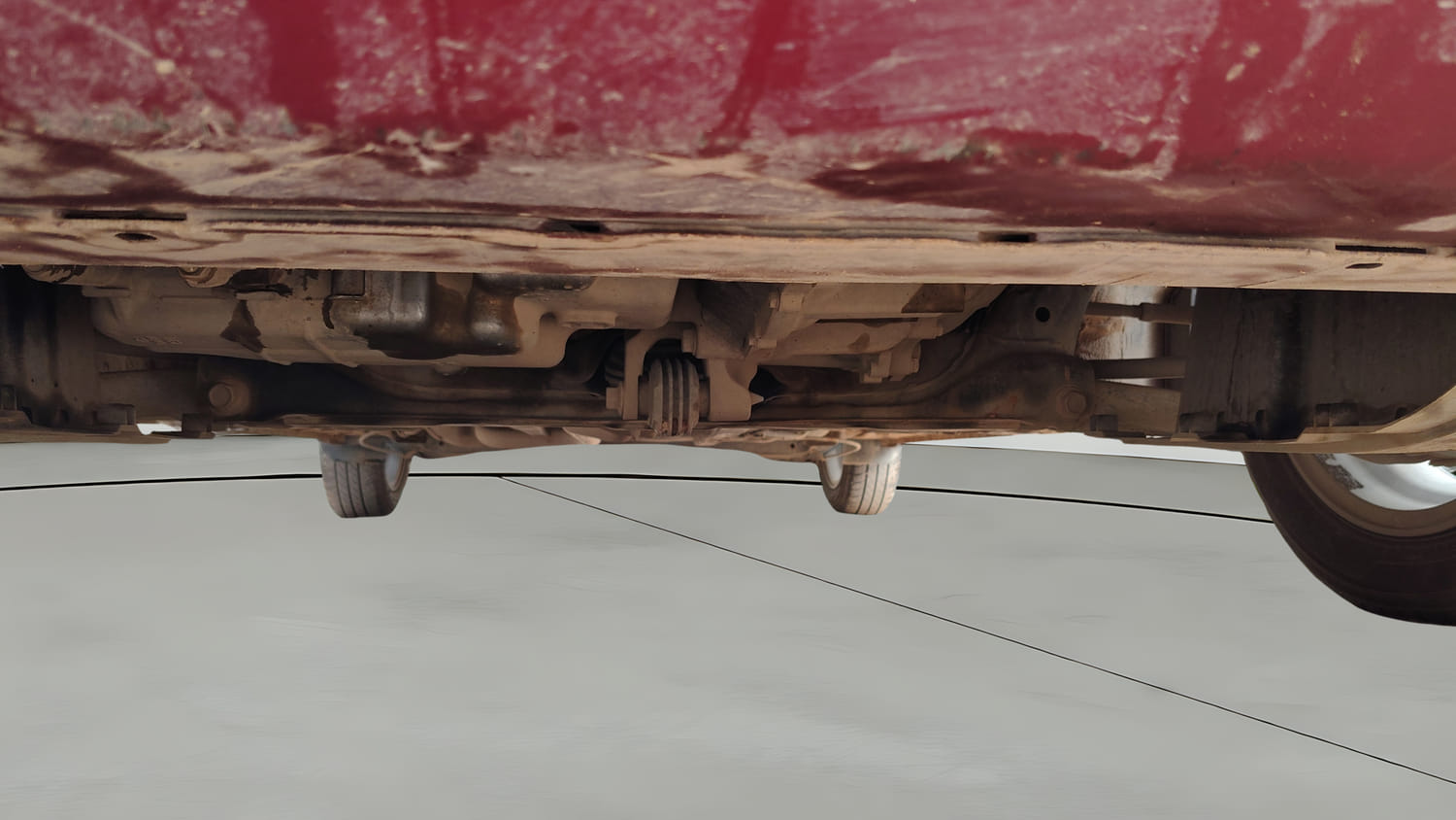 Used 2020 Honda Amaze 1.2 V MT Petrol Petrol Manual extra FRONT LEFT UNDERBODY VIEW