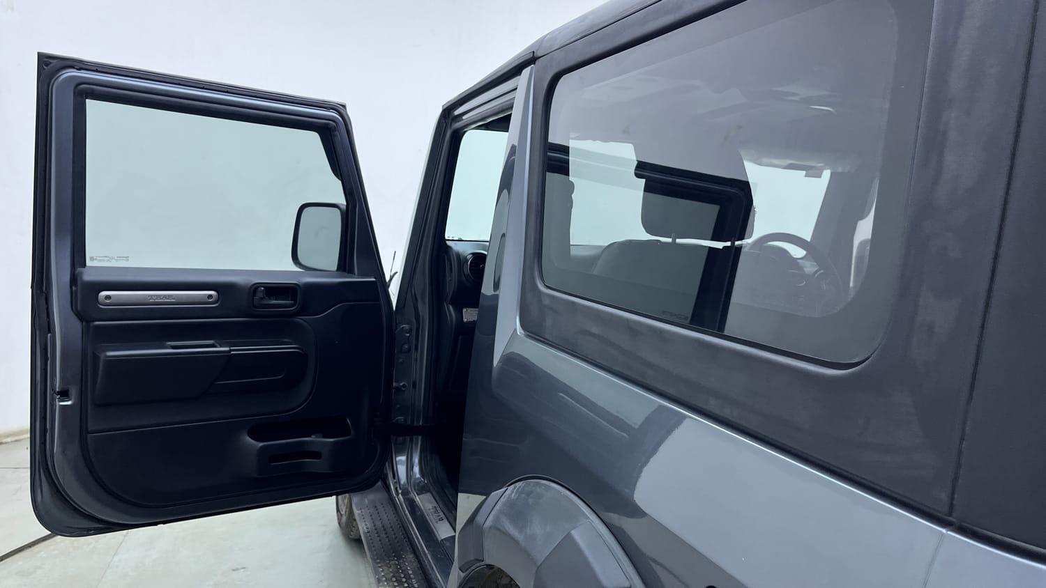 Used 2022 mahindra Thar LX Hard Top Diesel MT 4WD Diesel Manual interior LEFT FRONT DOOR OPEN VIEW