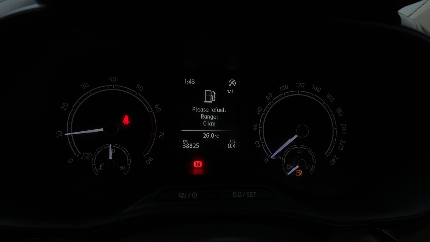 Used 2022 Skoda Slavia Ambition 1.0L TSI MT Petrol Manual interior CLUSTERMETER VIEW