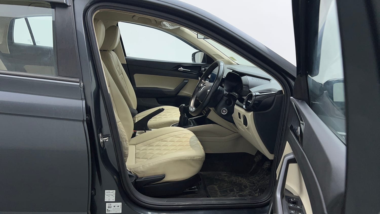 Used 2022 Skoda Slavia Ambition 1.0L TSI MT Petrol Manual interior RIGHT SIDE FRONT DOOR CABIN VIEW