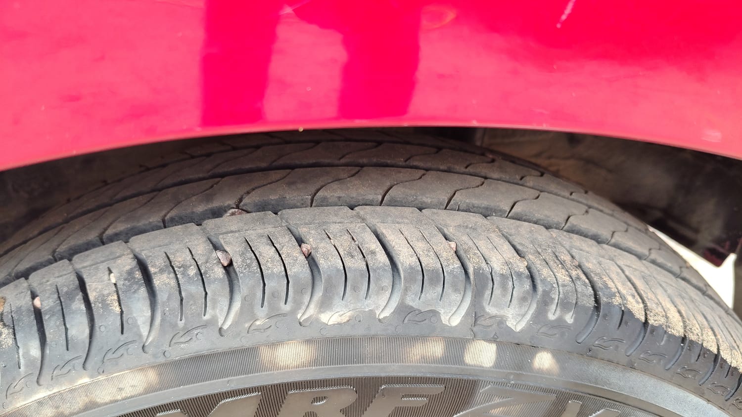 Used 2020 Honda Amaze 1.2 V MT Petrol Petrol Manual tyres LEFT REAR TYRE TREAD VIEW