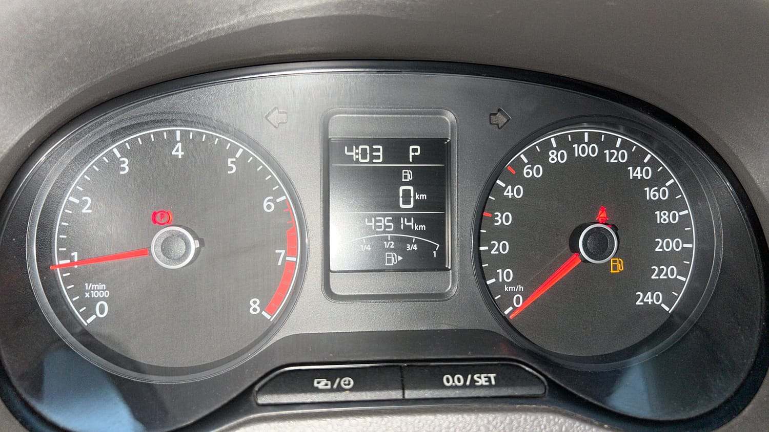 Used 2019 Volkswagen Vento Highline 1.2 (P) AT Petrol Automatic interior CLUSTERMETER VIEW