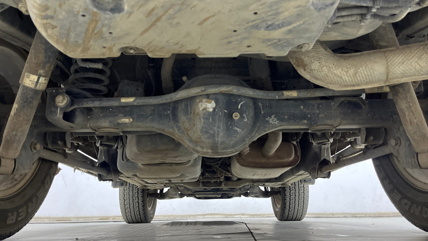 Used 2022 mahindra Thar LX Hard Top Diesel MT 4WD Diesel Manual extra REAR UNDERBODY VIEW (TAKEN FROM REAR)